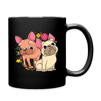 Bulldog français - Mug uni - noir - Droite