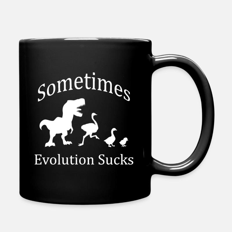 Sometimes Evolution Sucks - Tasse einfarbig - Schwarz
