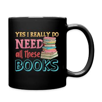 Book Fan Design for a Bookworm - Full Colour Mug - black - Right