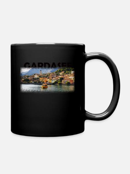 Gardasee - Tasse einfarbig - Schwarz