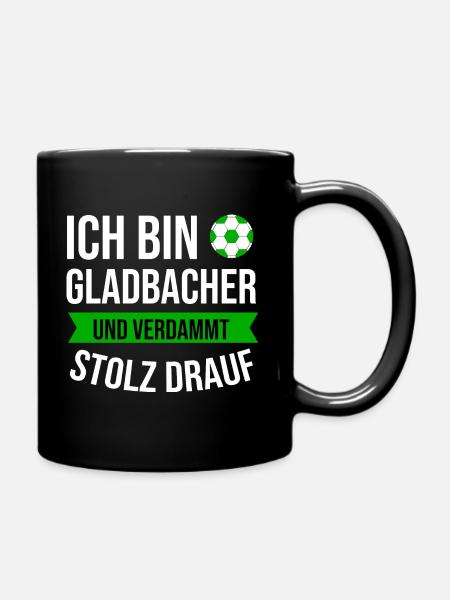 Mönchengladbach Gladbacher - Tasse einfarbig - Schwarz
