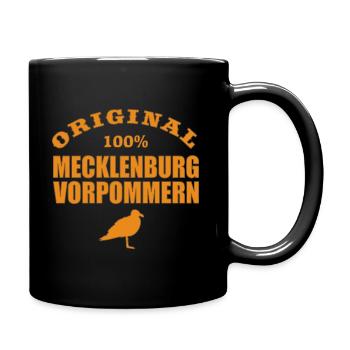 Original 100% Mecklenburg-Vorpommern | Meck-Pomm - Tasse einfarbig - Schwarz - Rechts