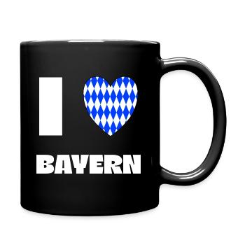 Bayern Grantler Gaudi I love bayern. - Tasse einfarbig - Schwarz - Rechts