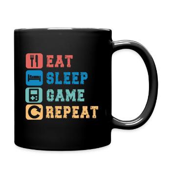 Eat Sleep Jeu Répéter Game Lover - Mug uni - noir - Droite