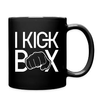 Ich Kickboxe Kickboxer Kickboxen Kickboxing - Tasse einfarbig - Schwarz - Rechts