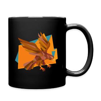 Peregrine Falcon Hawk Bird Wildlife Eagle - Full Colour Mug - black - Right