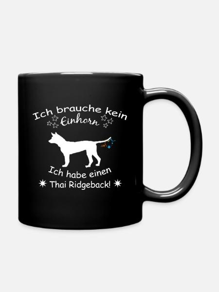 Thai Ridgeback -Thai Ridgeback - Tasse einfarbig - Schwarz