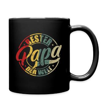 Bester Papa Der Welt Bester Papa - Tasse einfarbig - Schwarz - Rechts