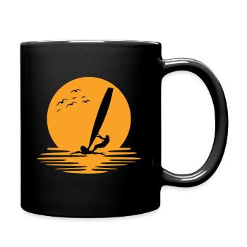 Windsurfer Planche à voile planche à voile surf - Mug uni - noir - Droite