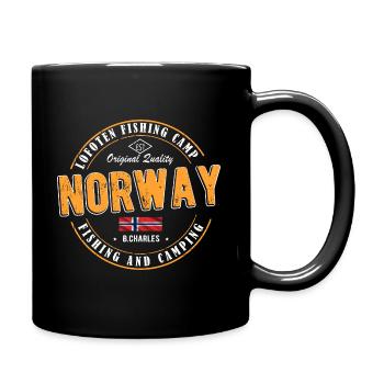 Norway ,Norge,Norvège,pêcher - Mug uni - noir - Droite