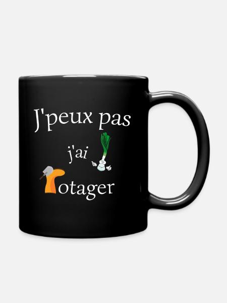 j'peux pas j'ai potager foncé - Mug uni - noir