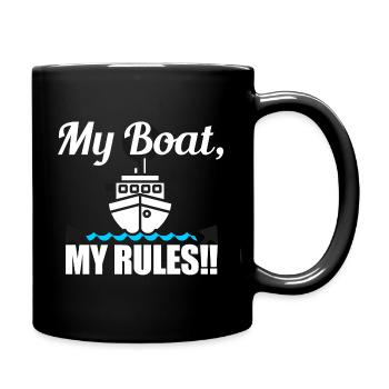 My Boat My Rules - Full Colour Mug - black - Right