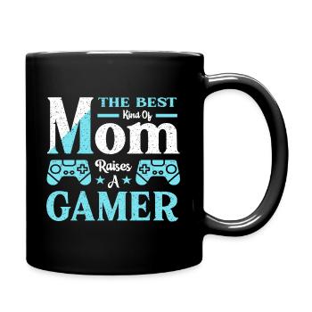 Muttertag Gamer Mom Geschenkidee Lustig - Tasse einfarbig - Schwarz - Rechts