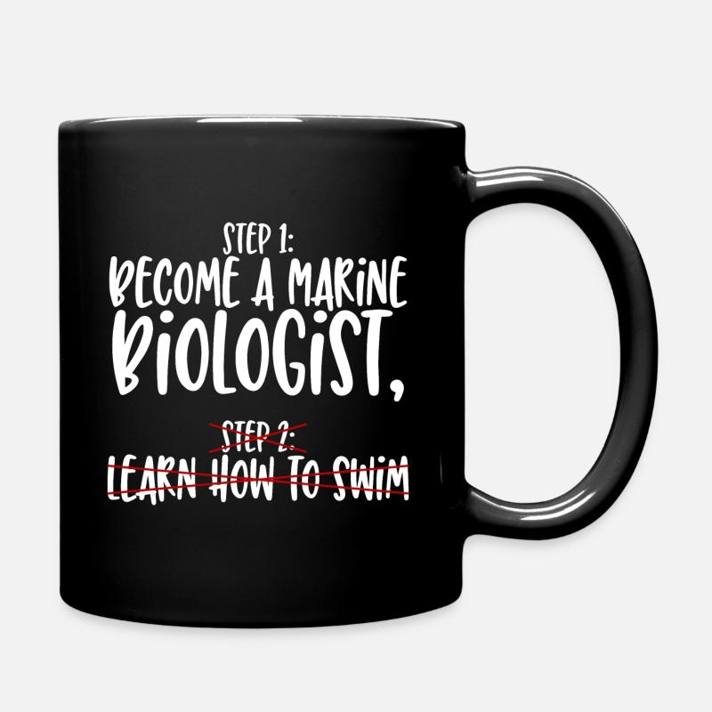 Marine Biologist Step 1 - Full Colour Mug - black