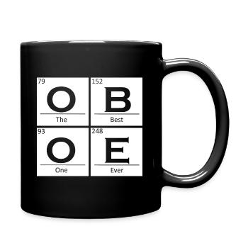 Oboe Chemistry Elements Music Musician Oboe Player - Full Colour Mug - black - Right