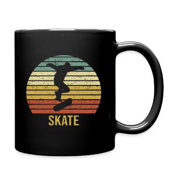 Retro Skater Cool Skateboard Boys Gift - Full Colour Mug - black - Right