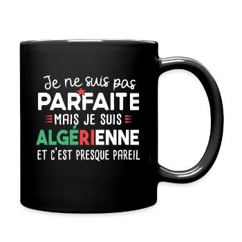 Algérienne femme. Algérie. Cadeau t-shirt pays - Mug uni - noir - Droite