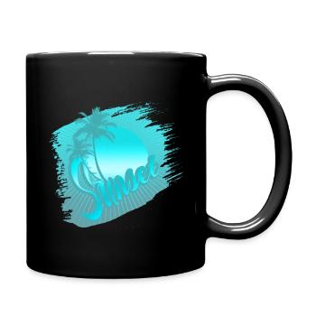 sunset blue - Mug uni - noir - Droite