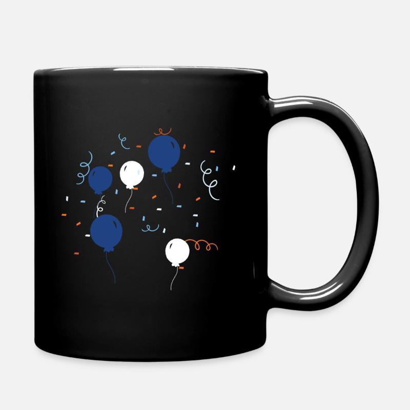 Bunte Luftballons - Tasse einfarbig - Schwarz