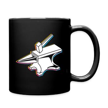 Anvil blacksmithing - Full Colour Mug - black - Right