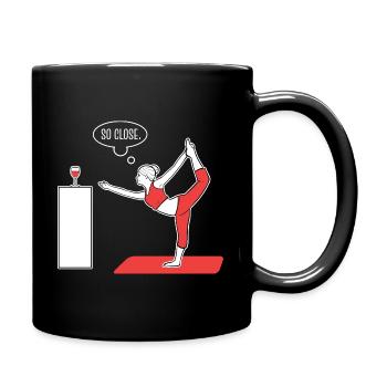Yoga Vin Yogi Méditer Méditation - Mug uni - noir - Droite