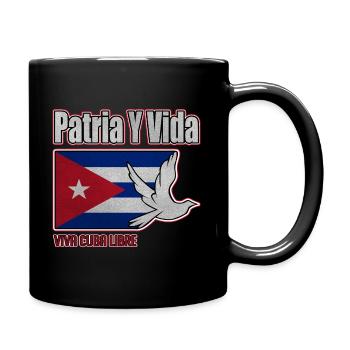 Cuba Flag, Viva Cuba Libre, Patria Y Vida, Cuba - Mug uni - noir - Droite
