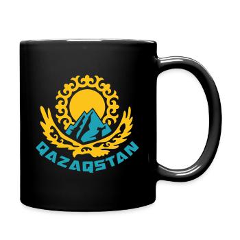 Qazaqstan Gift Republic of Kazakh Kazakhs - Full Colour Mug - black - Right