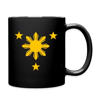 Filipino Filipina Philippinen Flagge Sun Stars - Tasse einfarbig - Schwarz - Rechts