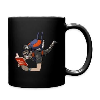 Fallschirmspringer Fallschirm springen - Tasse einfarbig - Schwarz - Rechts