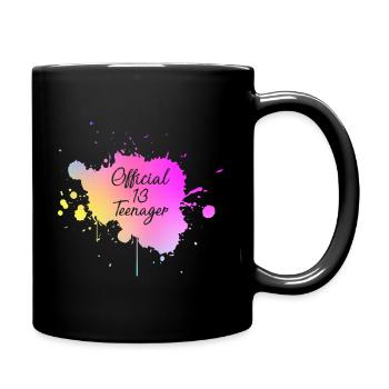 13e anniversaire de l’ado officiel Aquarelle - Mug uni - noir - Droite