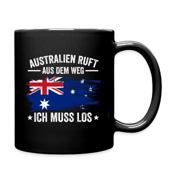 Australien Reise Australier Australierin - Tasse einfarbig - Schwarz - Rechts