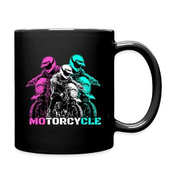 Motorcycle Lifestyle / Motorrad / Motorräder biker - Tasse einfarbig - Schwarz - Rechts