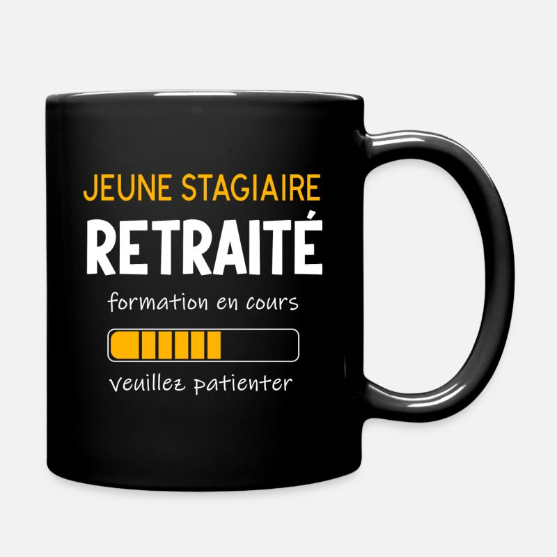 Jeune stagiaire retraité formation en cour - Mug uni - noir