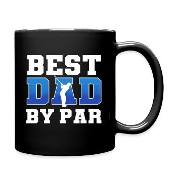 Best Dad By Par - Golfer - Full Colour Mug - black - Right