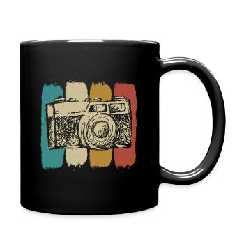 Retro Camera Photographer Fofografin - Full Colour Mug - black - Right