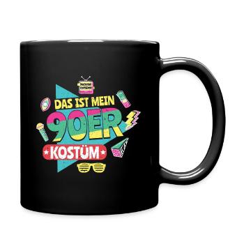 Das ist mein 90er Kostüm 90er Jahre Party Spruch - Tasse einfarbig - Schwarz - Rechts