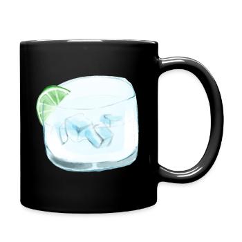 Glaçons verre verre - Mug uni - noir - Droite