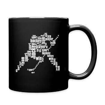 Hockey gagner sport sur glace Bâtons de hockey - Mug uni - noir - Droite