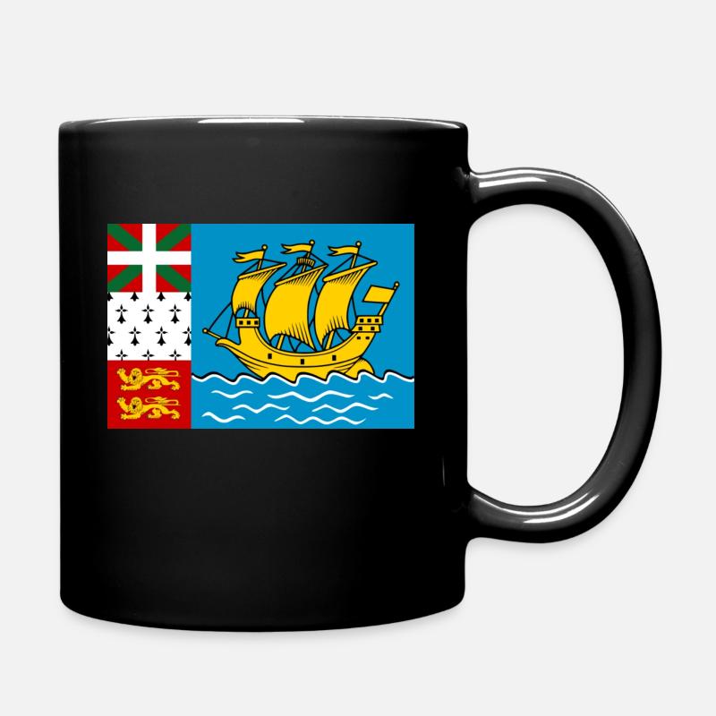 Flagge Saint-Pierre und Miquelon - Tasse einfarbig - Schwarz