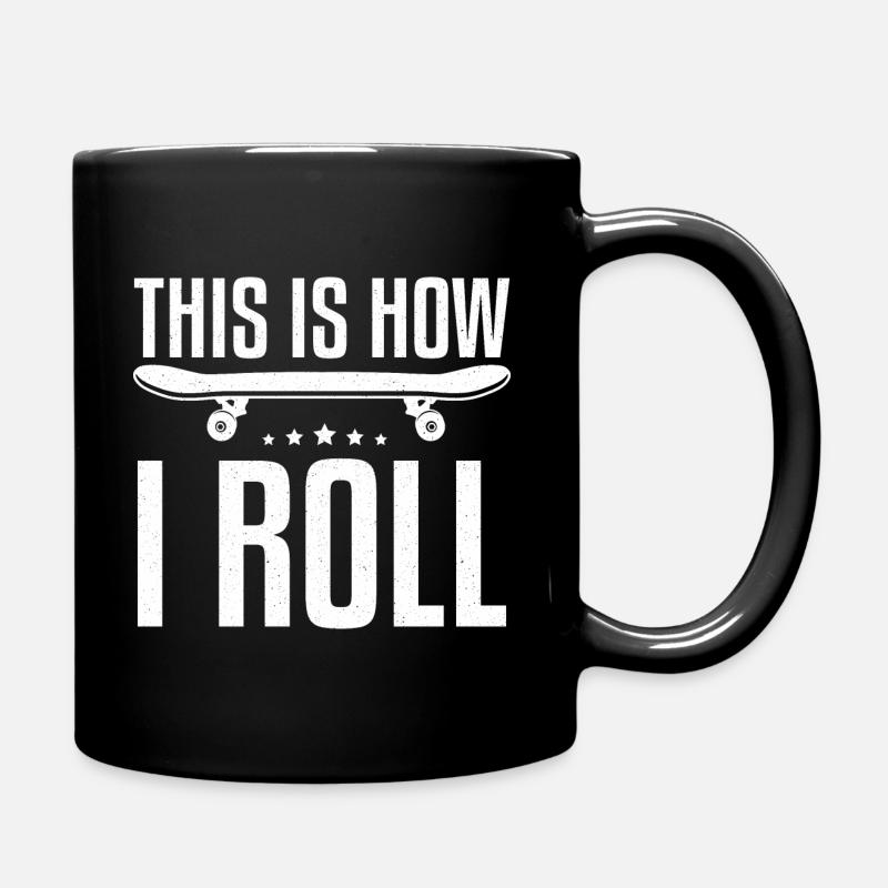 Skateboard Sport Geburtstag Weihnachten Geschenk - Tasse einfarbig - Schwarz