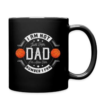 Number One Fan - Funny Basketball Dad Daughter - Full Colour Mug - black - Right