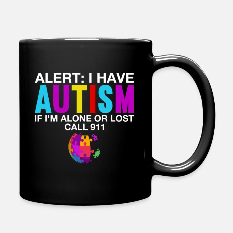 Autistic Autism Autistic Autistic Gift - Full Colour Mug - black