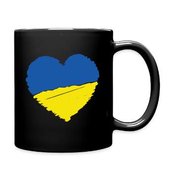 Ukraine Cœur - Mug uni - noir - Droite