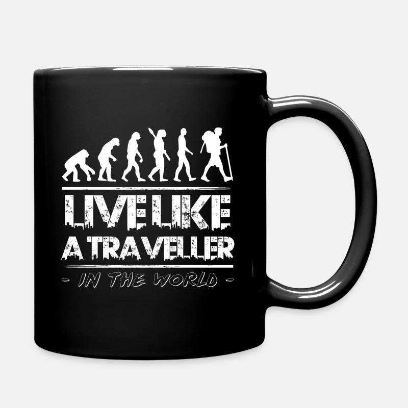 Live Like a Traveller - Tasse einfarbig - Schwarz