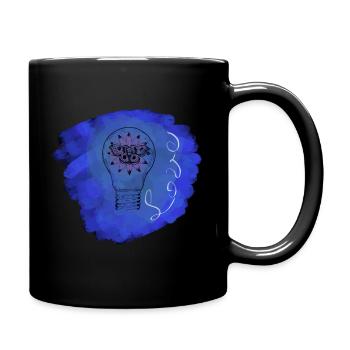 Die Motte der Ewigkeit (bunt) - Tasse einfarbig - Schwarz - Rechts