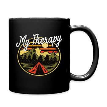 My Therapy Camping Camping Nature Wilderness - Full Colour Mug - black - Right