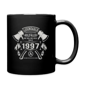 Legendärer Holzfäller Geboren 1997 Geschenk - Tasse einfarbig - Schwarz - Rechts