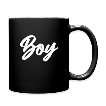 Boy - Schriftzug - Tasse einfarbig - Schwarz - Rechts