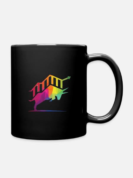 Crypto Bull Colors Logo - Mug uni - noir