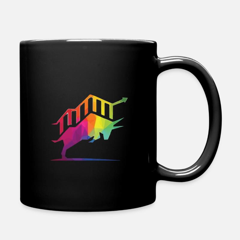 Crypto Bull Farben Logo - Tasse einfarbig - Schwarz